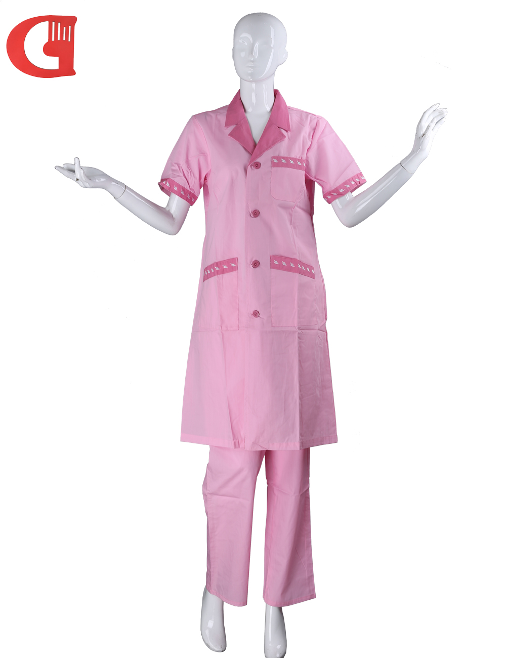  100%Cotton Warm Color Nurse Uniform Fashion Medical Scrubs